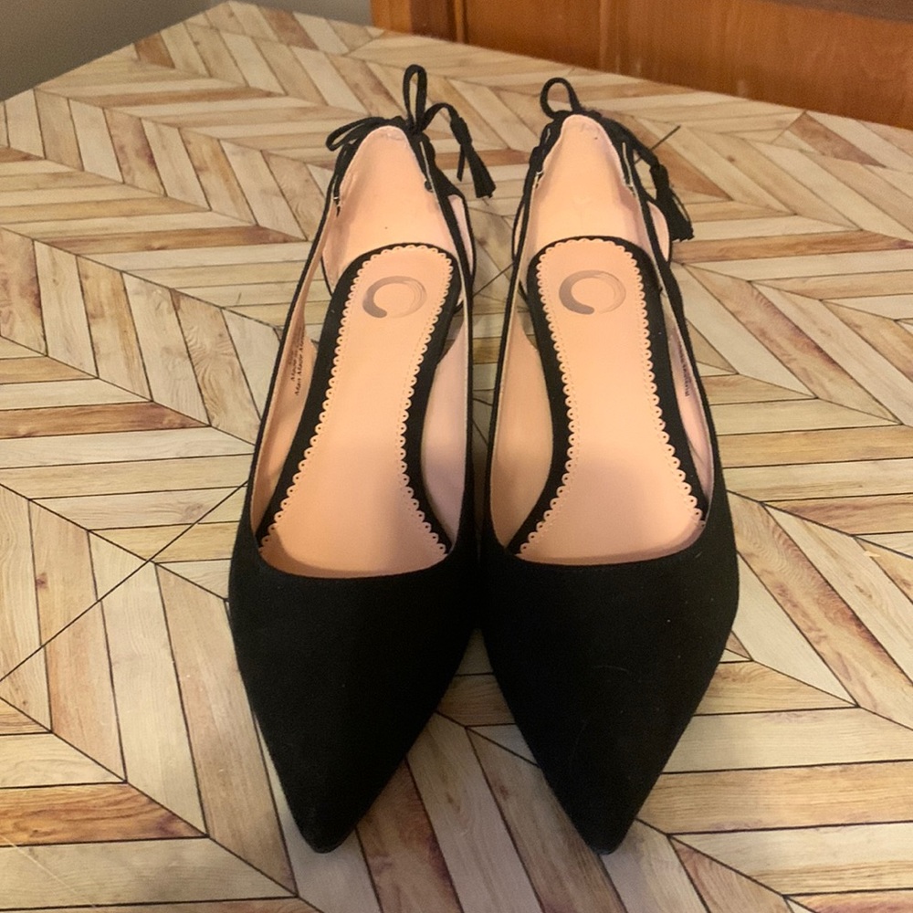 Black Kitten Heel